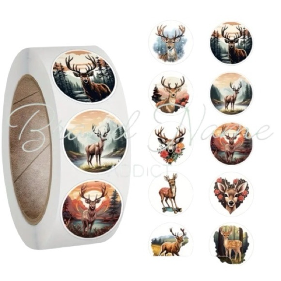 Stickers Other - Roll of 500 Deer Buck (10 different design) Stickers